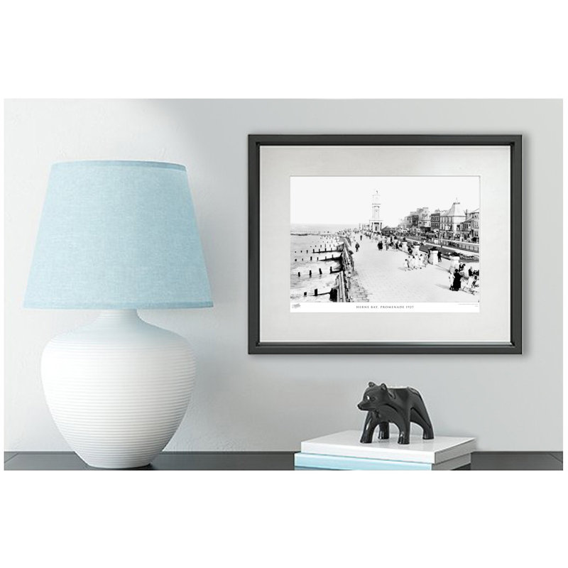Herne Bay, Promenade 1927 by Francis Frith - Single Picture Frame Print, 28cm H x 36cm W x 2.3cm D