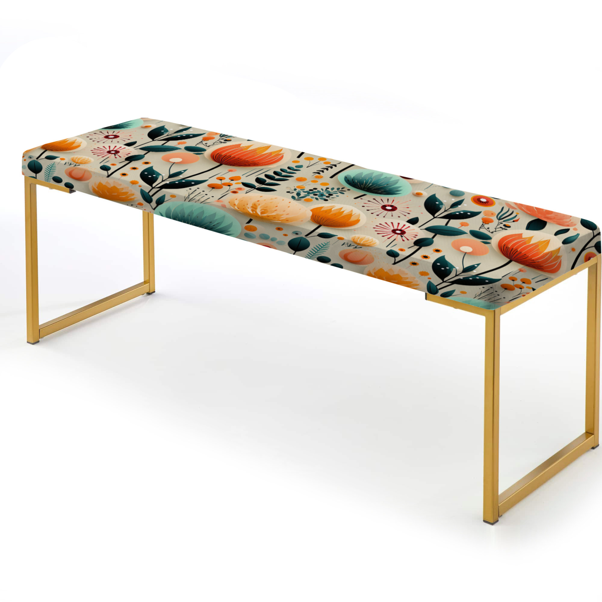 Design Art Multicolor Contemporary Floral Pattern - Floral Upholstered ...