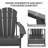 (Set of 6) Hdpe Folding Outdoor Adirondack Chair With Cup Holder -1374374112