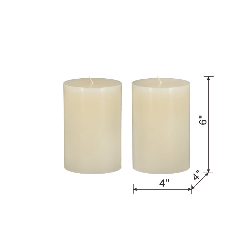 Bougie de cire de soja non parfumée 2PK, Ivoire ivoire