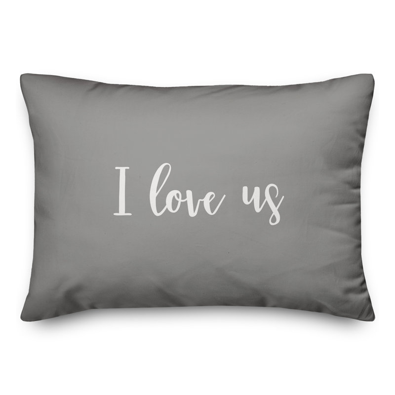  Coussin décoratif I Love Us, Gris