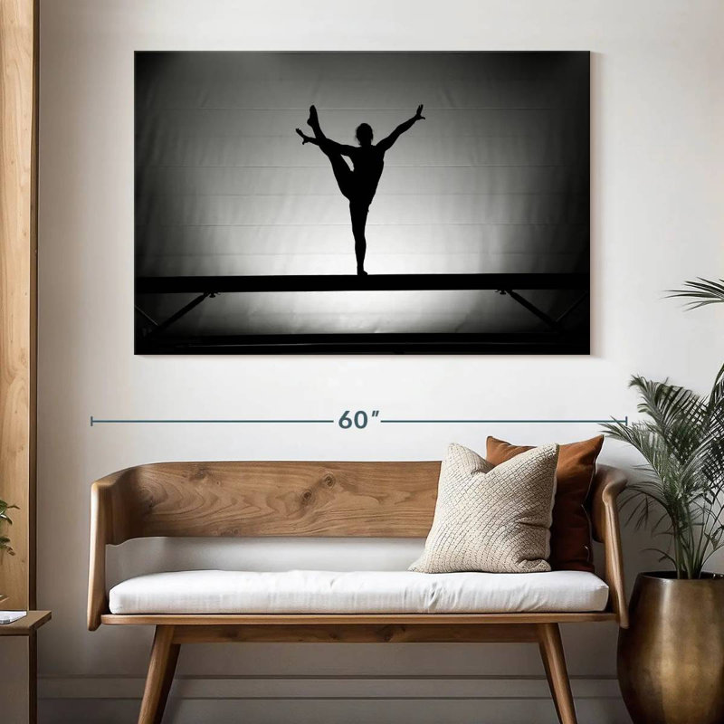 Sirci Gymnast On Beam, H 34 po x l 51 po