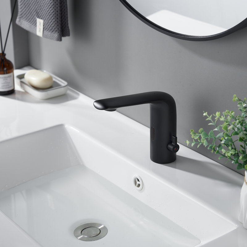Forious® Ultra Touchless Bathroom Sink Faucet, Motion Automatic Sensor Faucet, Matte Black