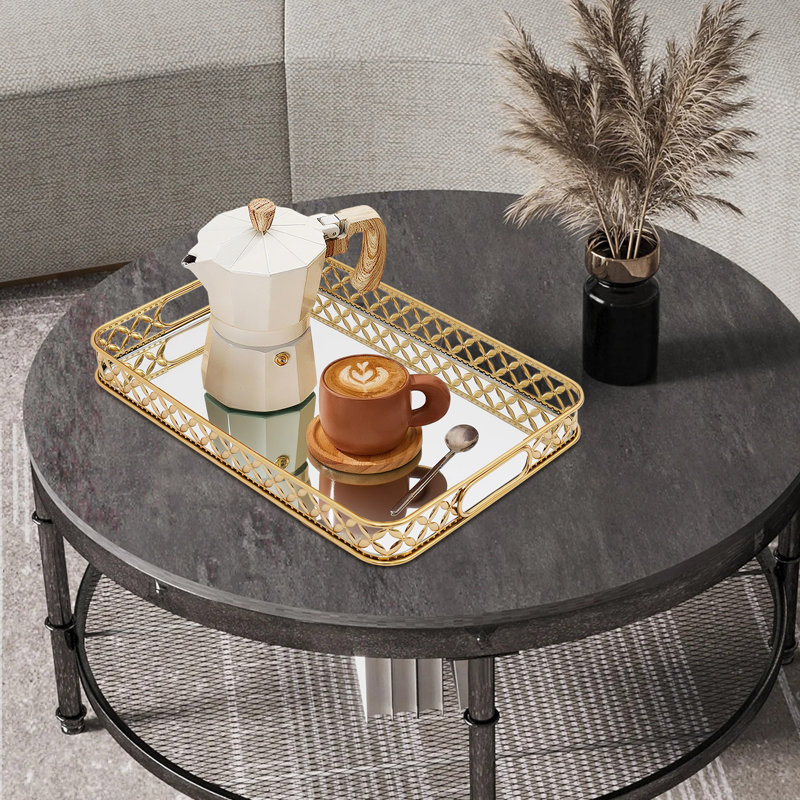 Decorative Tray Mirror Tray With Handles