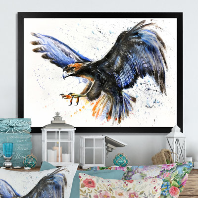 Eagle Canvas Wall Art, Bird of Prey Wildlife Print - Eagle Hunter
