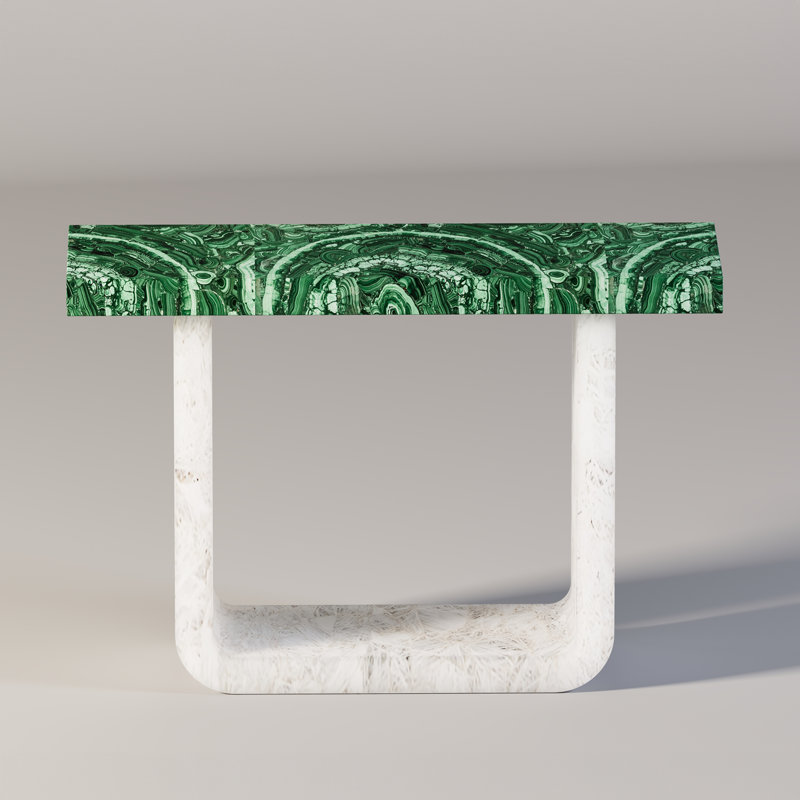 Contour Console Table, Malachite