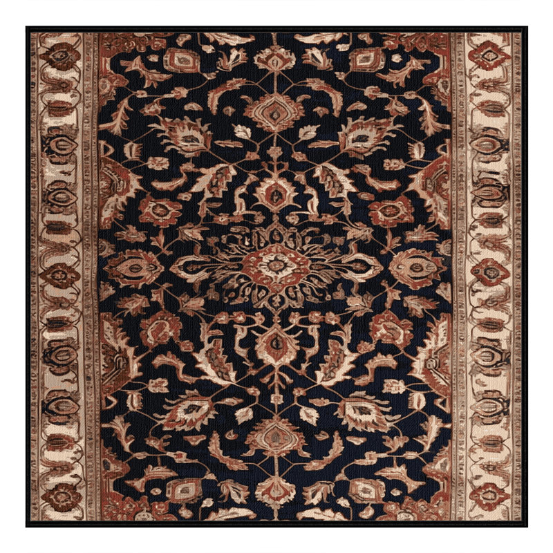 Tapis brun lavable à la machine, Carré 3 pi