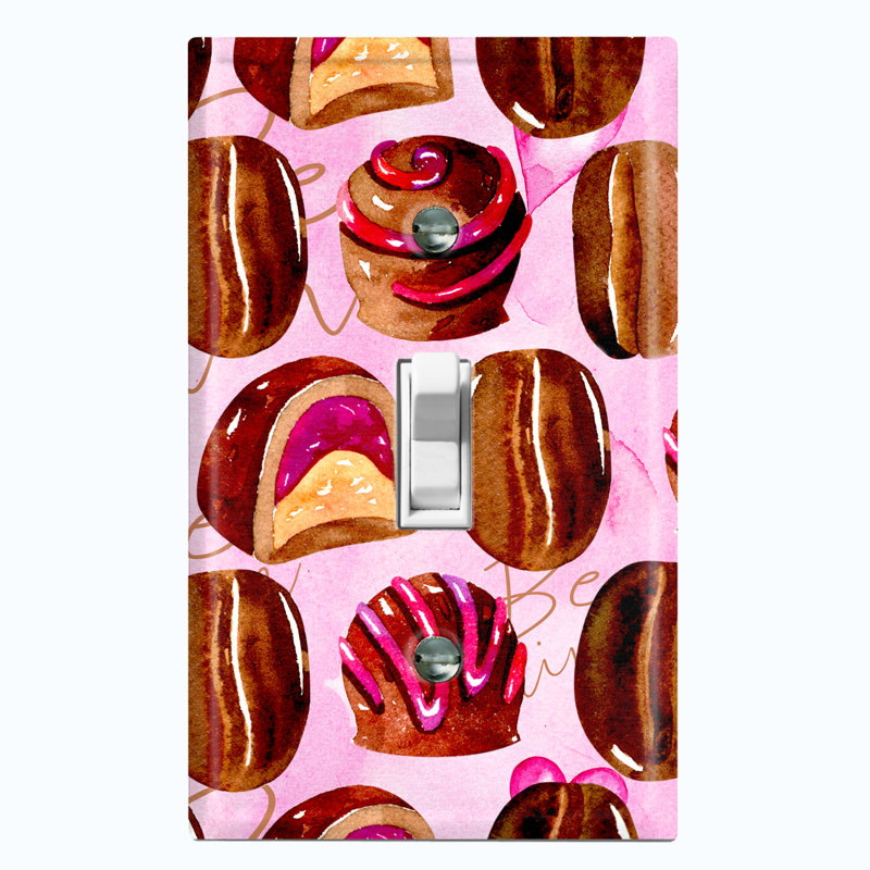 Patterned 1 - Gang Toggle Light Switch Standard Wall Plate