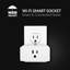 Prise WBM Smart Wi-Fi, prise vocale et contrôlée par application avec courant de 15A, blanc