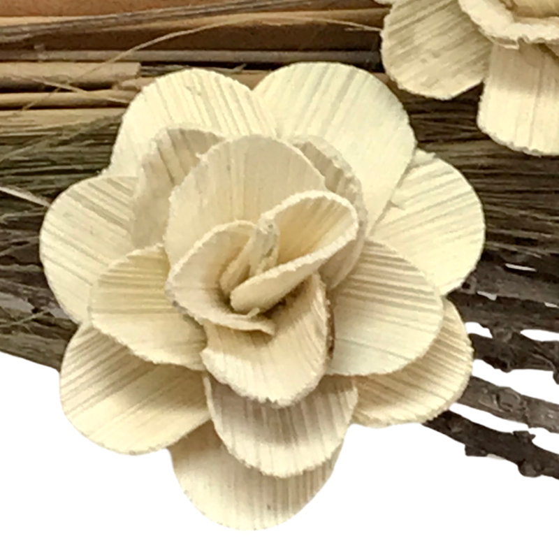 Asmaa Handmade Rustic Religious & Spiritual Wall Decor on Solid Wood, Cream White Roses
