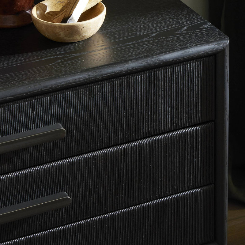 Rosenell Closed Nightstand, Black