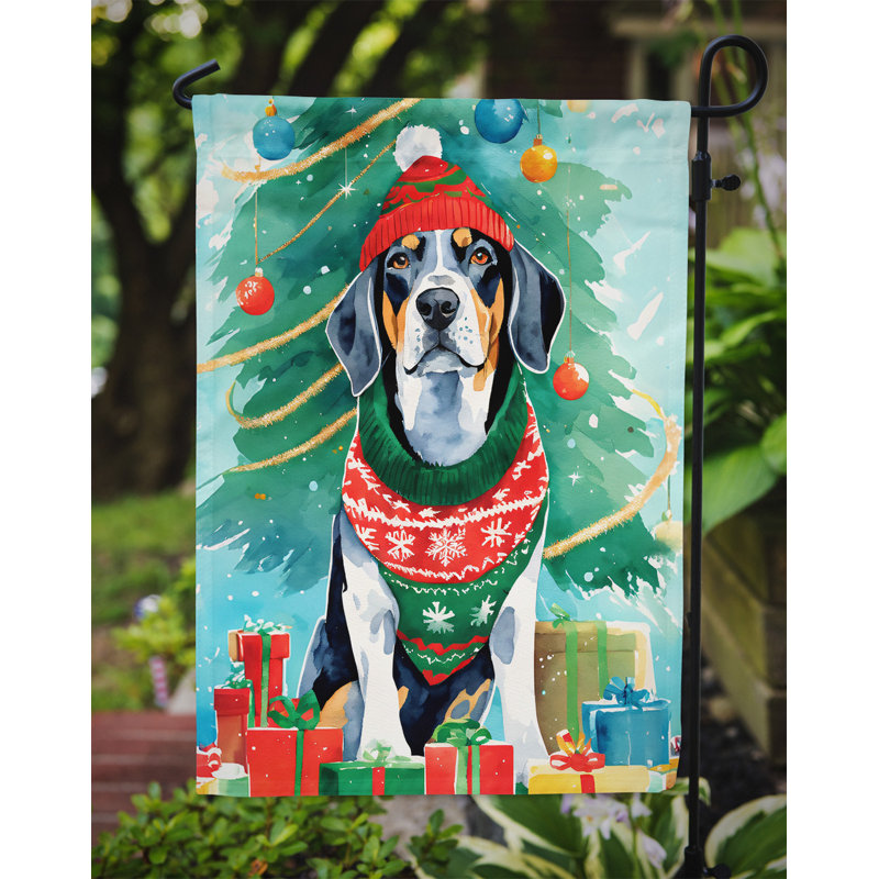 Polyester double face Noël, H 15,5 po x l 11,25 po