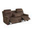 Ensemble de salon inclinable 3 pièces en velours côtelé brun bampton