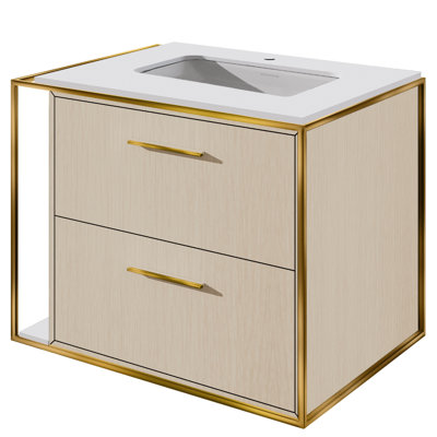 24" Cherry Single Bathroom Vanity