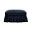 Chenille bleue, canapé, coussin de cou doux, deux styles, retrait de la jupe, conception segmentée, courbée, support de jet de configuration de lit, volants détachables, dossier rembourré, en forme de L