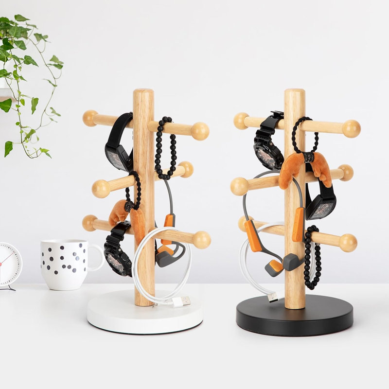 Rheo Mug Tree, Natural/Black