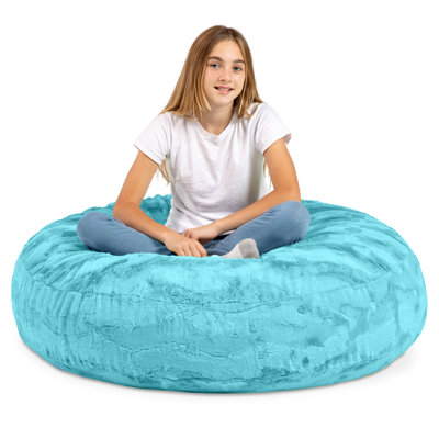 Cocoon 4 Foot Kids Bean Bag Chair - Faux Fur - Fun Colors