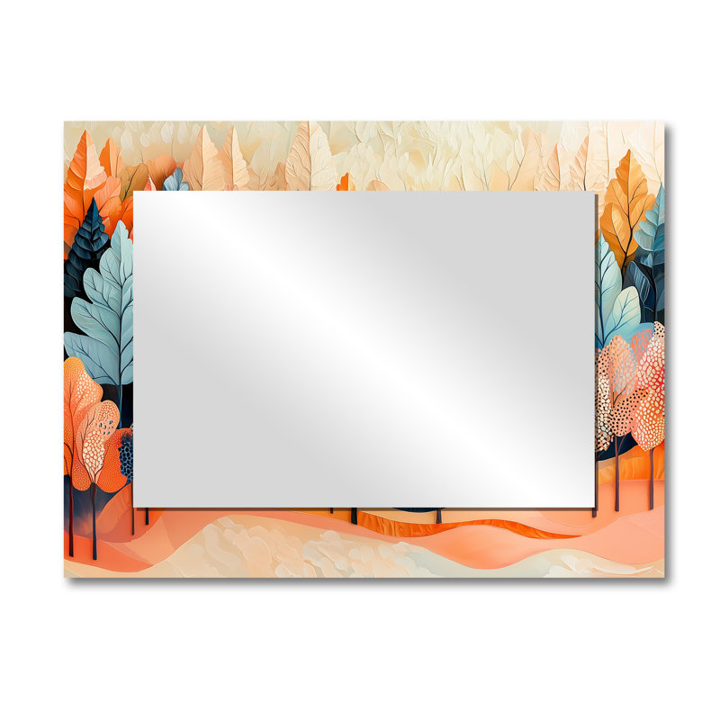 «Forest Trees Dream Fragments Forest II», miroir de paysage pour décoration murale, imprimé sur métal, 30 po x 40 po