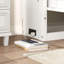 Lit simple en blanc avec remplacement de charge, tiroir et 2 unités de rangement - Représentant en pin de qualité, armoires-763066371