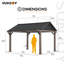 Summercove Kinzie 13 Ft. W x 13 Ft. D Steel Patio Gazebo