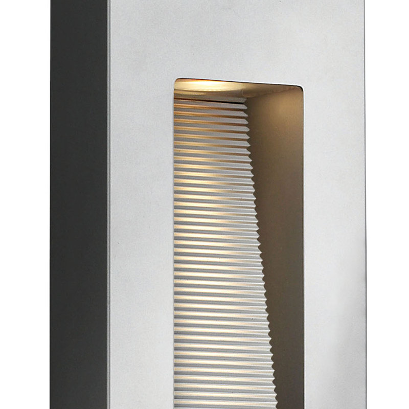 Luna 2 Light Outdoor Flush Mount, LED, Titanium, Medium