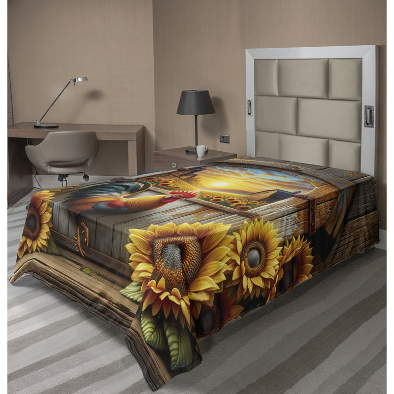 Polyester Floral Flat Sheet, Twin Flat Sheet