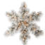 The Holiday Aisle® 32" Snowy Bristle Pine Snowflake with Battery Operated Warm White LED Lights