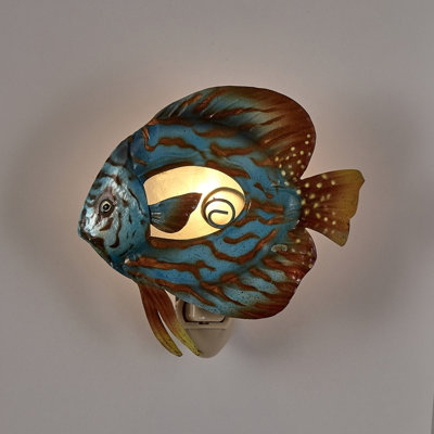 Discus Fish Capiz Shell LED Night Light