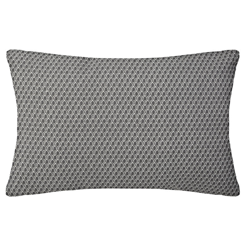 Gus Geometric Rectangular Cushion, Grey