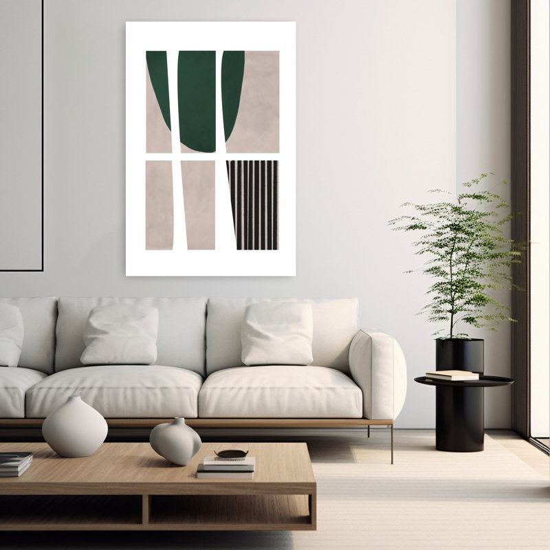 «Abstract Stripes», art mural contemporain abstrait, H 60 po x l 40 po