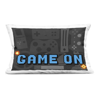 Game On Arcade Decorative Printed Throw Pillow, design by Kim Allen, 14 x 7 x 20