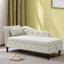 Chaise longue en velours avec rangement et banc rembourré capitonné-1405349080