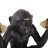 Barkari Monkey Double Tealight Candle Holder