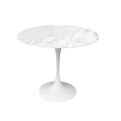 Table en marbre tulipe (35 po de diamètre)