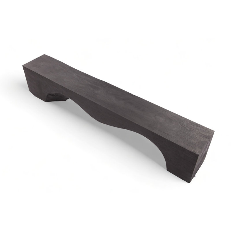 Solid Wood Bench, 17.7" H x 94.5" W x 14.6" D, White