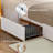 Antioch Queen Bed with 4 Drawers & Storage Headboard, Adjustable LED Light and Charging Station, No Box Spring Needed, White-1921350642-1898476079