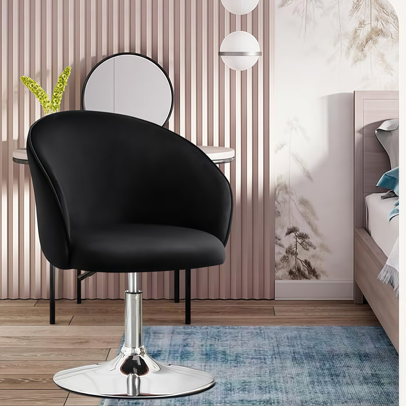 Fauteuil d'appoint en velours, Velours noir