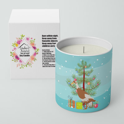 Pine / Christmas Tree Scented Jar Candle with Ceramic Holder