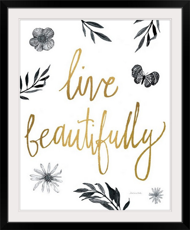 « live magnifique noir et blanc » par sara zieve miller, impression, H 48 po x l 38 po x P 1,5 po, Toile