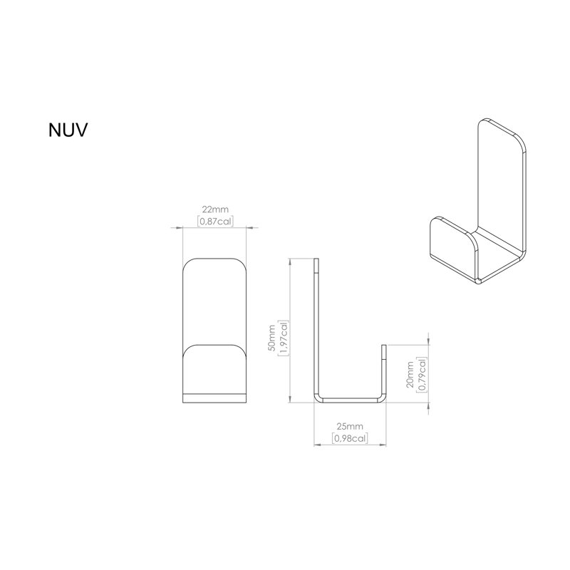 NUV Over-the-Door Towel Hook, White