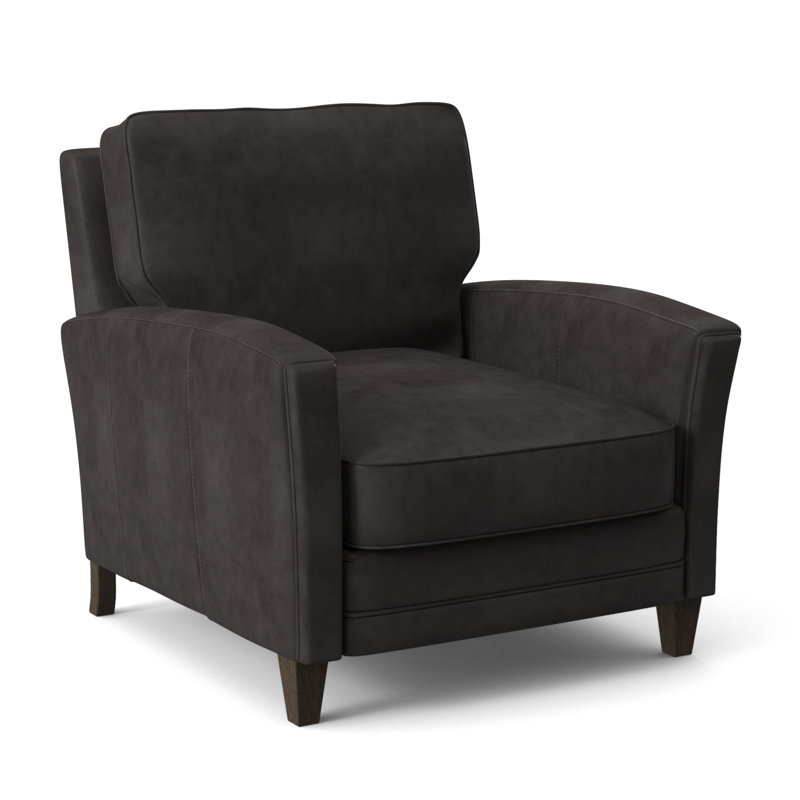 Zion Armchair, Cobblestone, Aline Fumo Genuine Leather