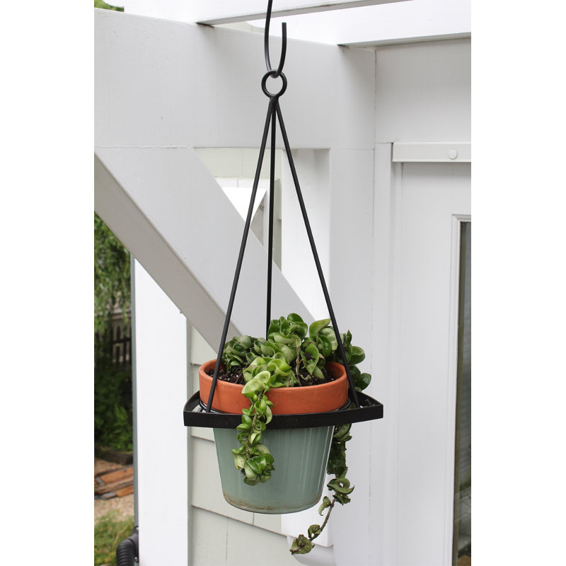 Pot de fleurs suspendu en fer Rouleau, H 22,38 po x l 10,5 po x P 10,25 po
