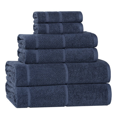 Mile Smart Twist Viscose Cotton Blend Medium Weight Solid Thick Border Towel Set