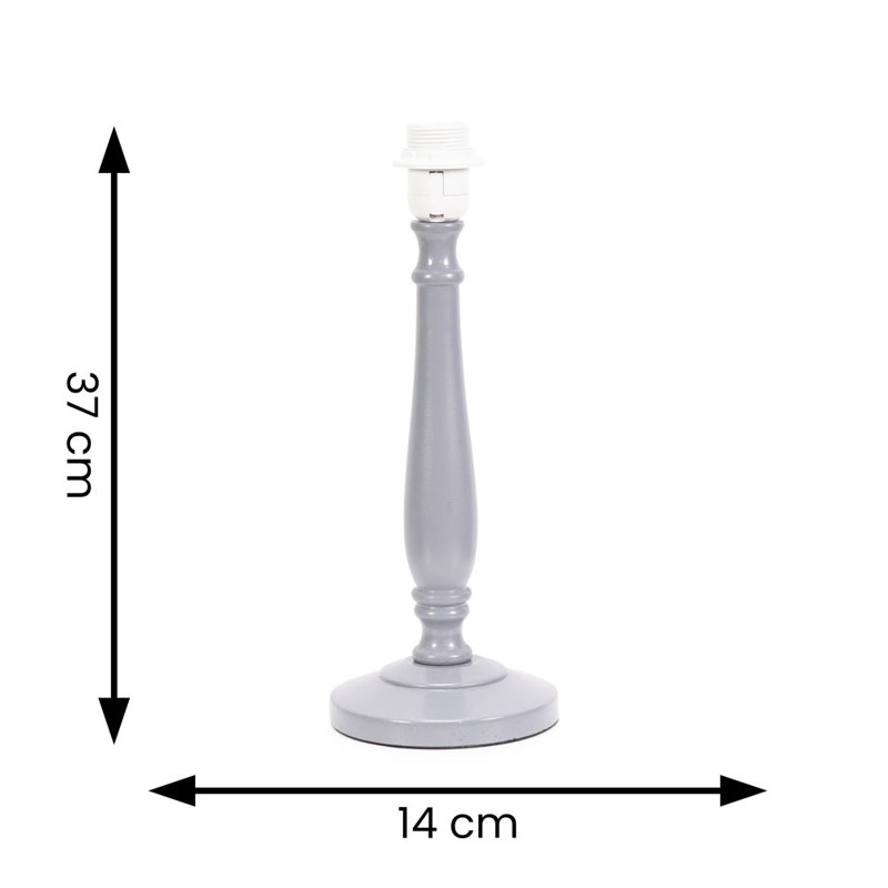 Antonyio Wood Table Lamp, Grey
