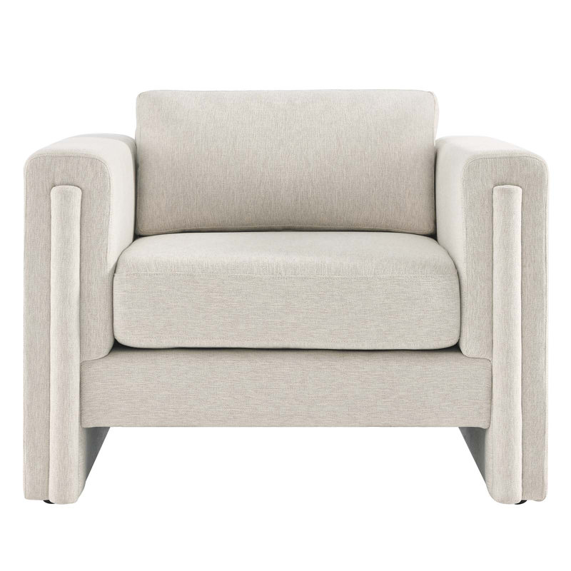 Modway Visible Armchair, Ivory Polyester Blend