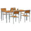 5 Piece Garden Dining Set Metal-1763093351