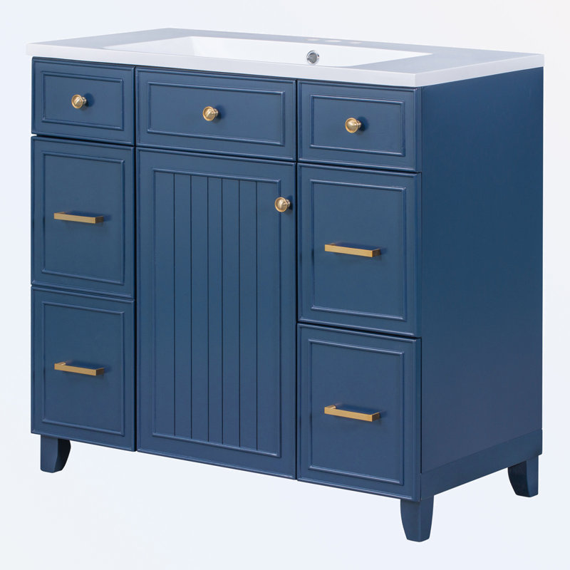 Rangement pour salle de bain Chandace, Marine