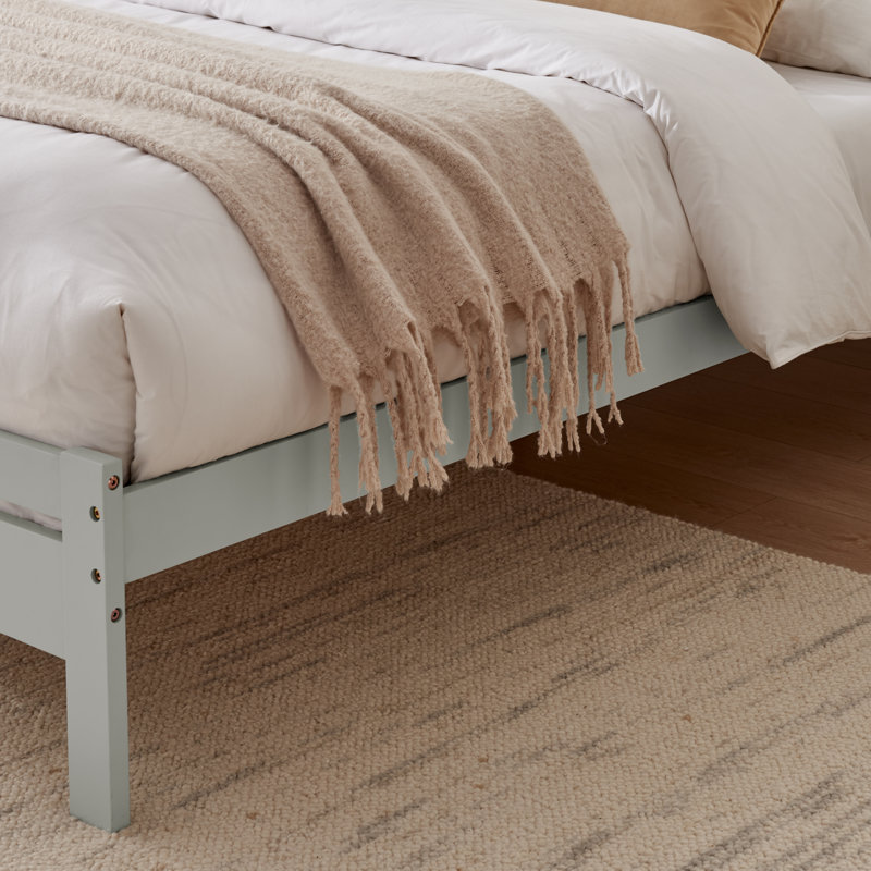 Aichele Solid Wood Bed, Light Grey