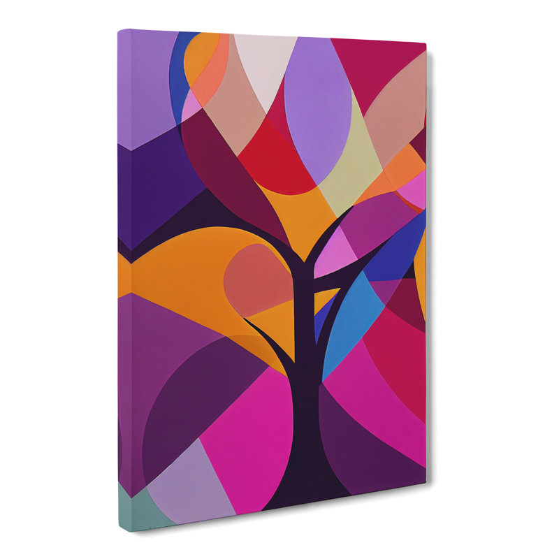 Ariock Plum Tree Orphism - Wrapped Canvas, 60cm H x 40cm W x 3cm D