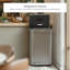 Grande poubelle de cuisine en acier inoxydable 19 gallons avec couvercle à fermeture douce et rebord à collerette-106273490